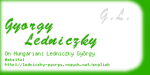gyorgy ledniczky business card
